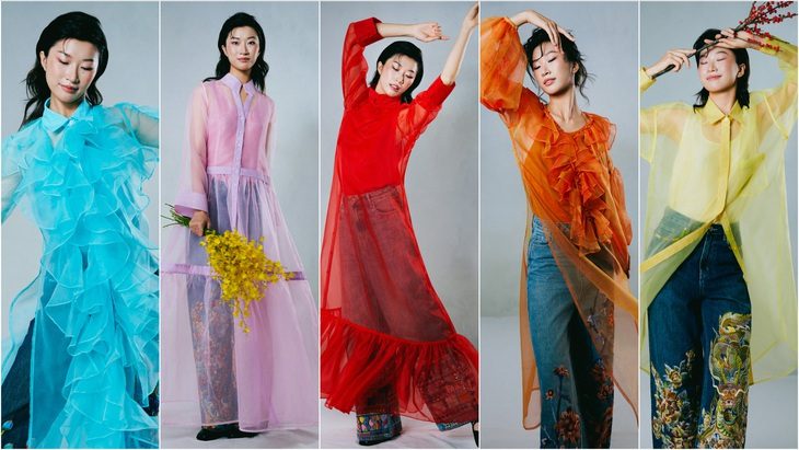 Nét đẹp cá tính khi kết hợp áo voan và quần jeans thêu tay của Chu Thị Hồng Anh - Ảnh 1. Nét đẹp cá tính khi kết hợp áo voan và quần jeans thêu tay của Chu Thị Hồng Anh - Ảnh 1.